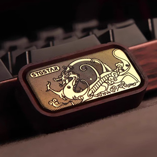 edc黑檀木头招财猫机械密集段落磁力叮叮推牌啪啪币解压神器玩具