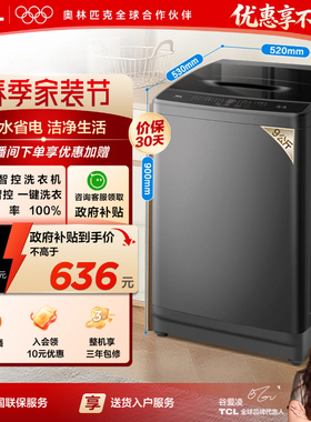 TCL 9KG L2R波轮洗衣机全自动家用小型租房一级能效 以旧换新补贴