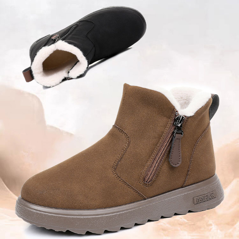 冬季老北京棉鞋妈妈女棉靴冬高帮平底防滑超轻保暖加绒加厚雪地靴