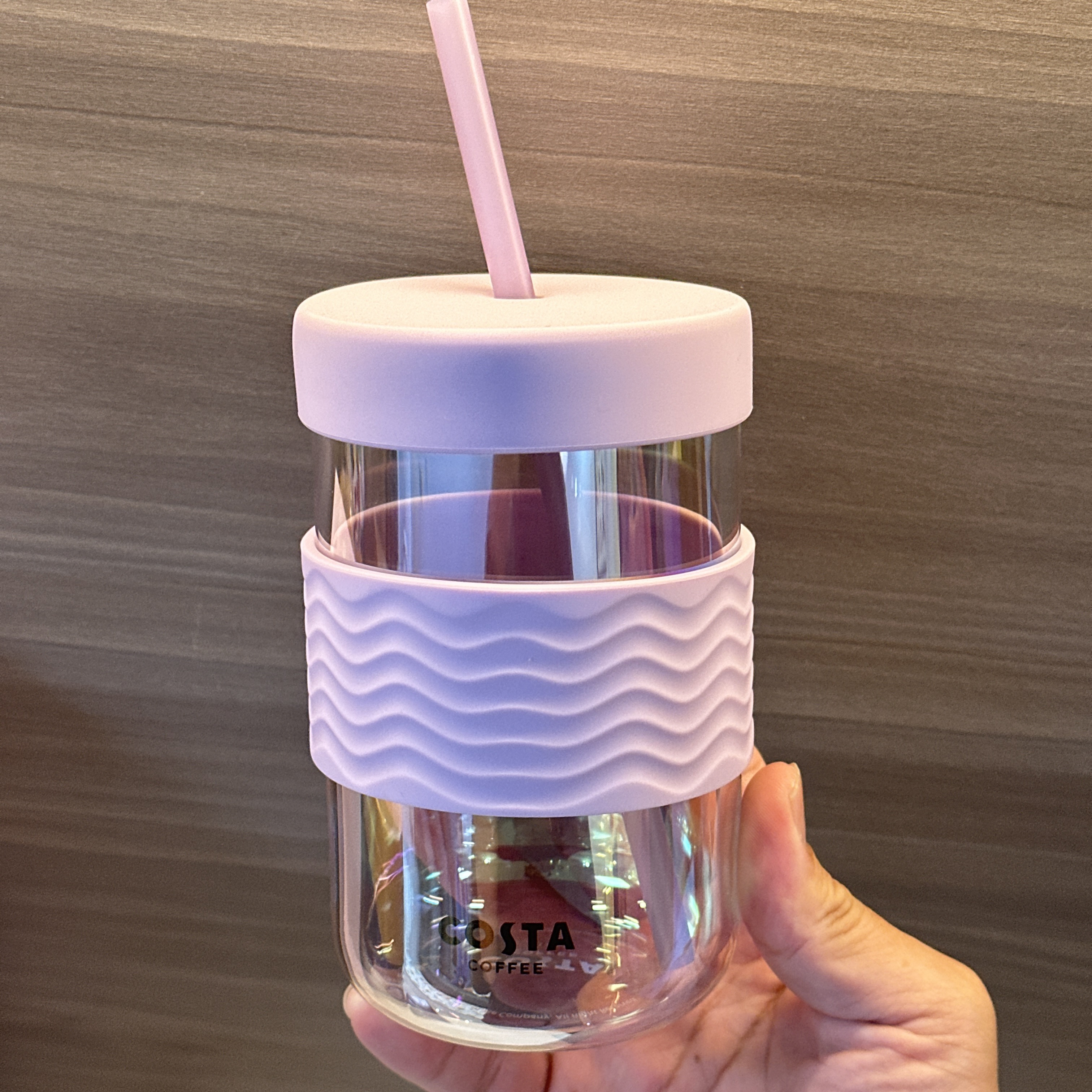 COSTA星黛紫玻璃杯炫彩高硼硅玻璃杯高颜值耐高温喝水杯清仓绝版