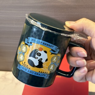 COSTA元气满满马克杯熊猫陶瓷杯带盖礼盒把手水杯高颜值茶杯礼物