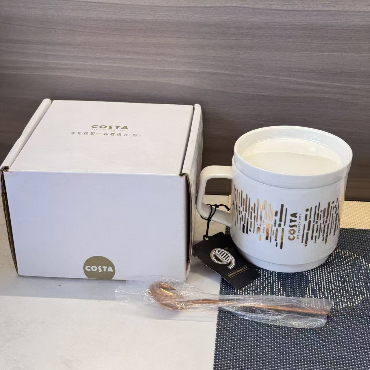 Costa浮光掠影系列马克杯 350ml 陶瓷咖啡杯 简约优雅高颜值水杯