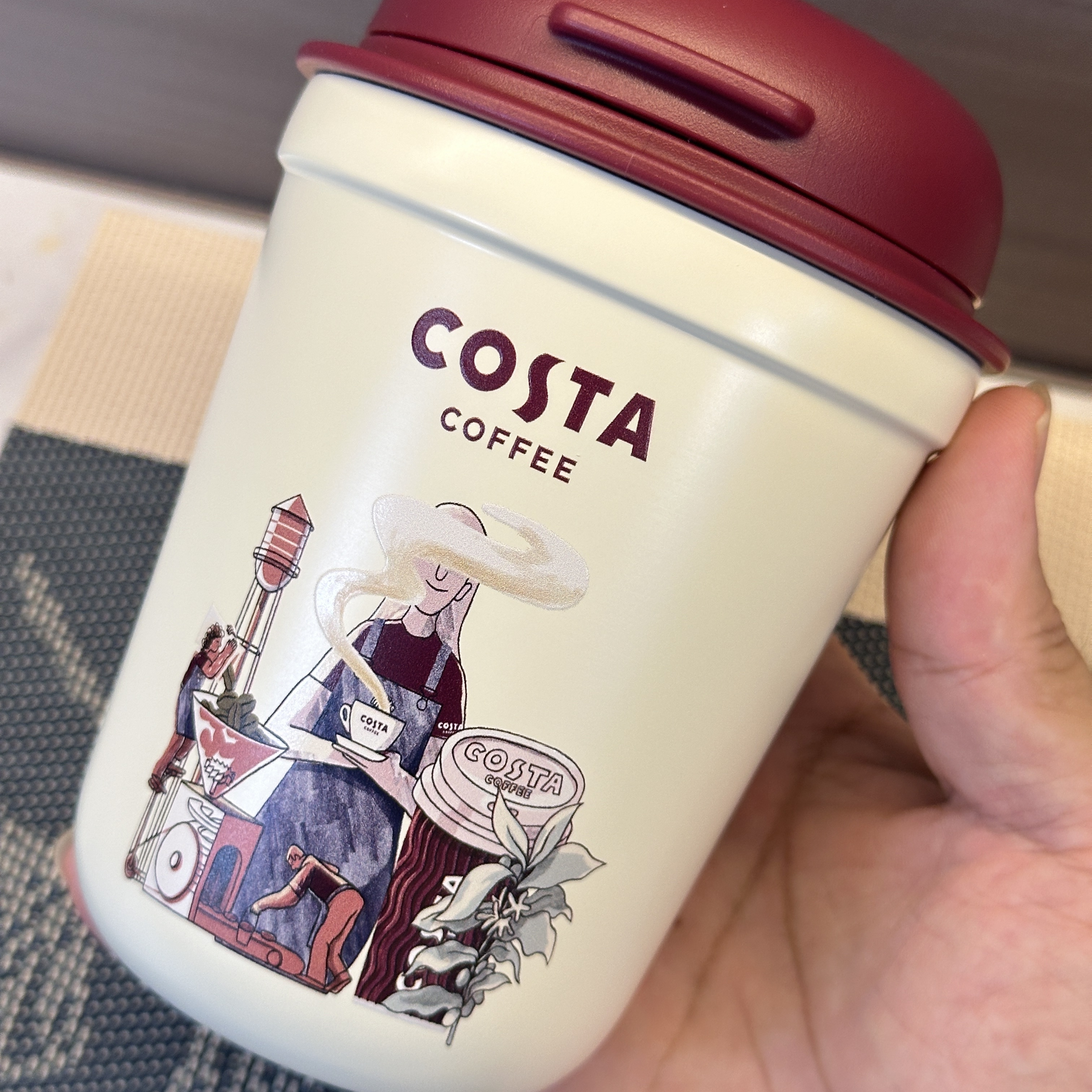 COSTA宝石红316不锈钢马克杯