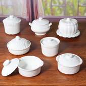 陶瓷炖盅纯白燕窝隔水炖盅补品带盖蒸蛋盅甜品小汤盅酒店餐厅炖盅