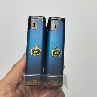 原装正品小重九打火机超薄斜打一次性广告打火机电子明火10支一盒