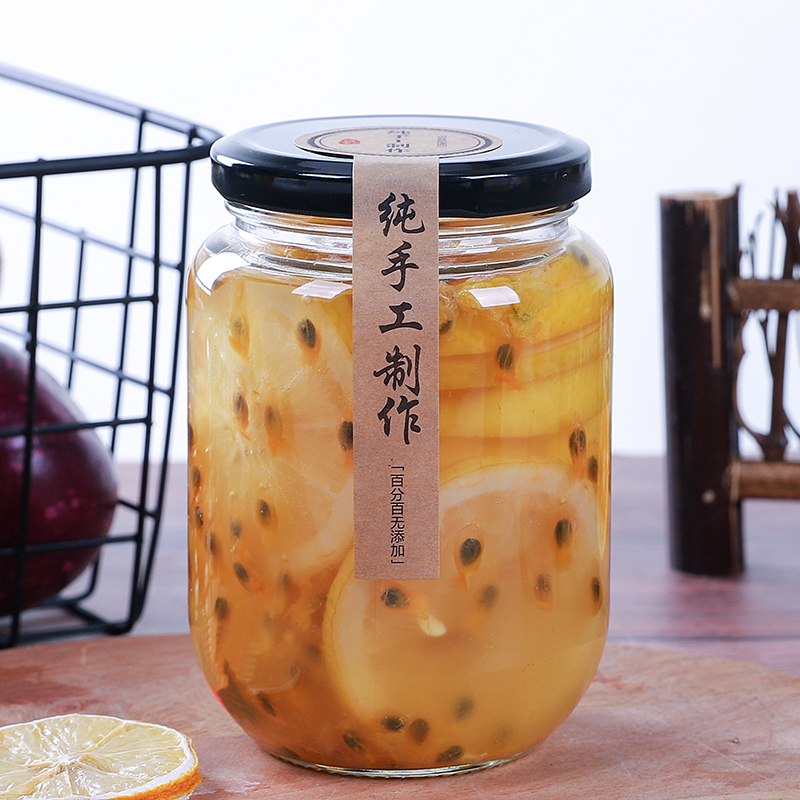 圆形耐高温蒸煮辣椒酱菜玻璃瓶子
