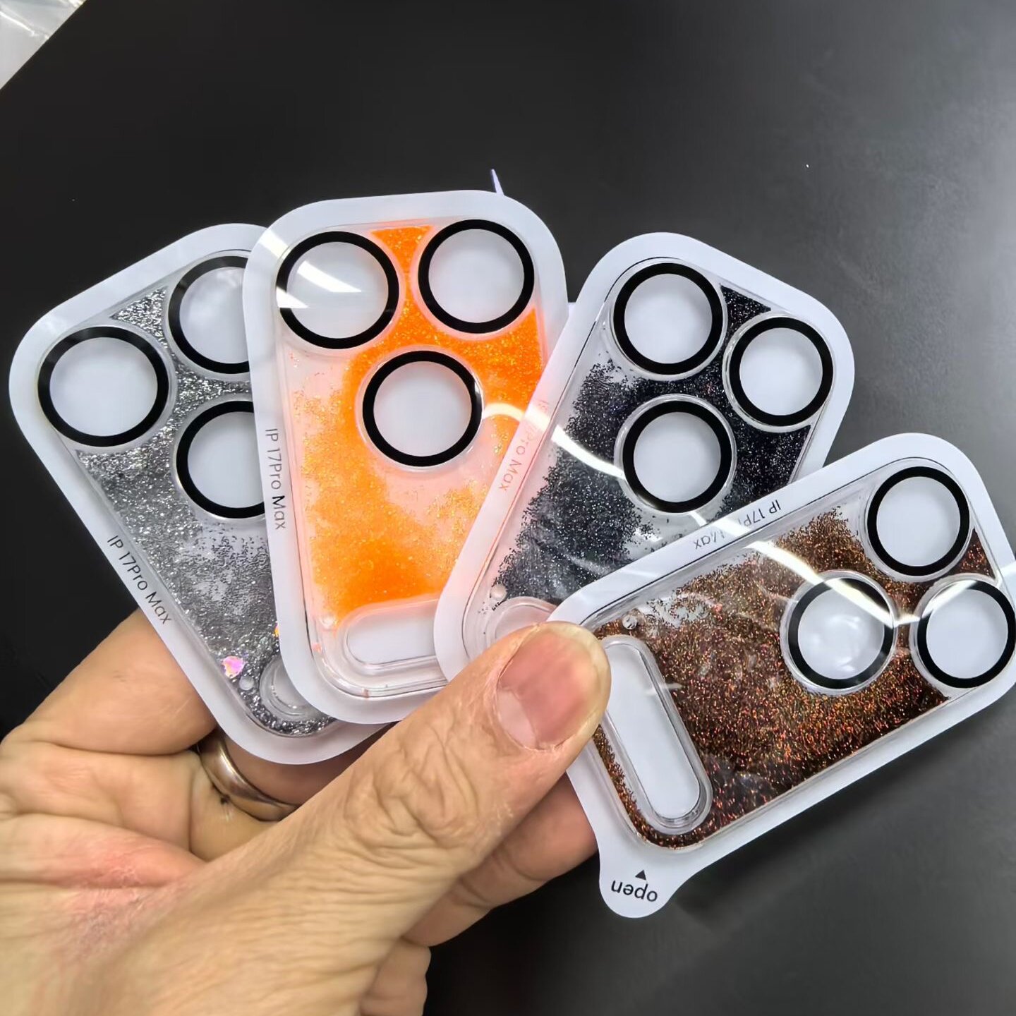 适用iPhone18promax可爱彩色流沙镜头保护膜苹果17/18pro一体全包摄像头贴膜女生款镜头彩膜底座防刮保护膜
