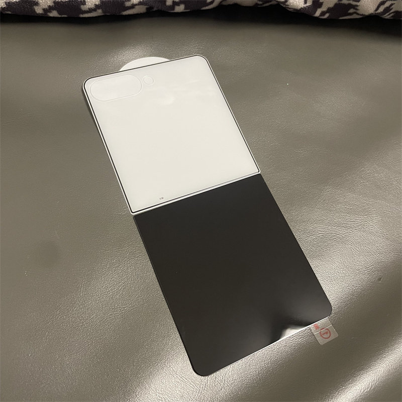 适用于三星Z Flip7上下盖钢化玻璃贴膜后膜flip7光面纯黑色防爆背膜彩膜防刮全包保护膜