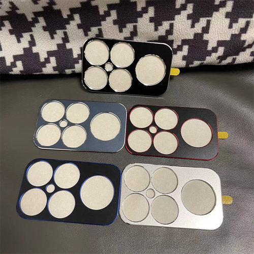 适用红米k90promax镂空防刮磨砂金属镜头圈贴膜 原彩色银色黑红紫蓝色镜头框摄像头保护贴拼色贴膜手机配件