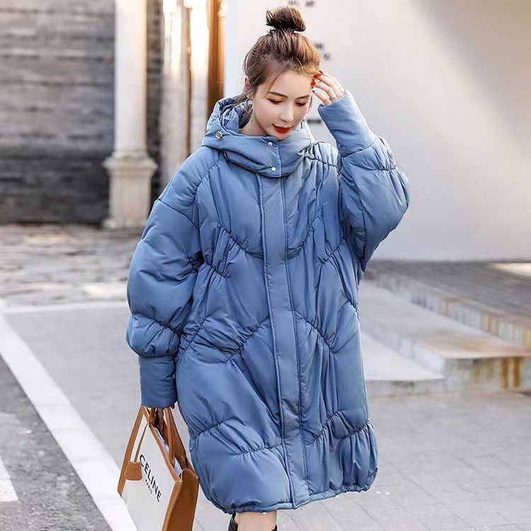 大码女装时尚韩版连帽棉服