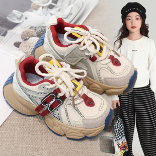 女童软底轻便运动鞋2026春秋爆款幼儿园宝宝时尚跑步鞋儿童老爹鞋