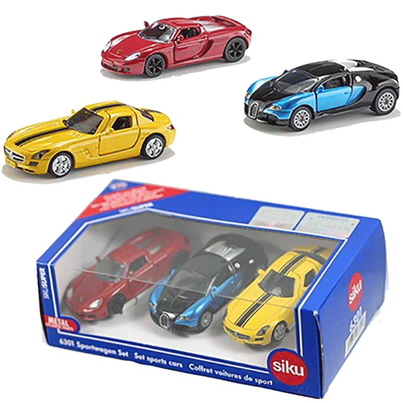 包邮德国SIKU超级跑车套装男孩汽车世界著名车模型玩具6301