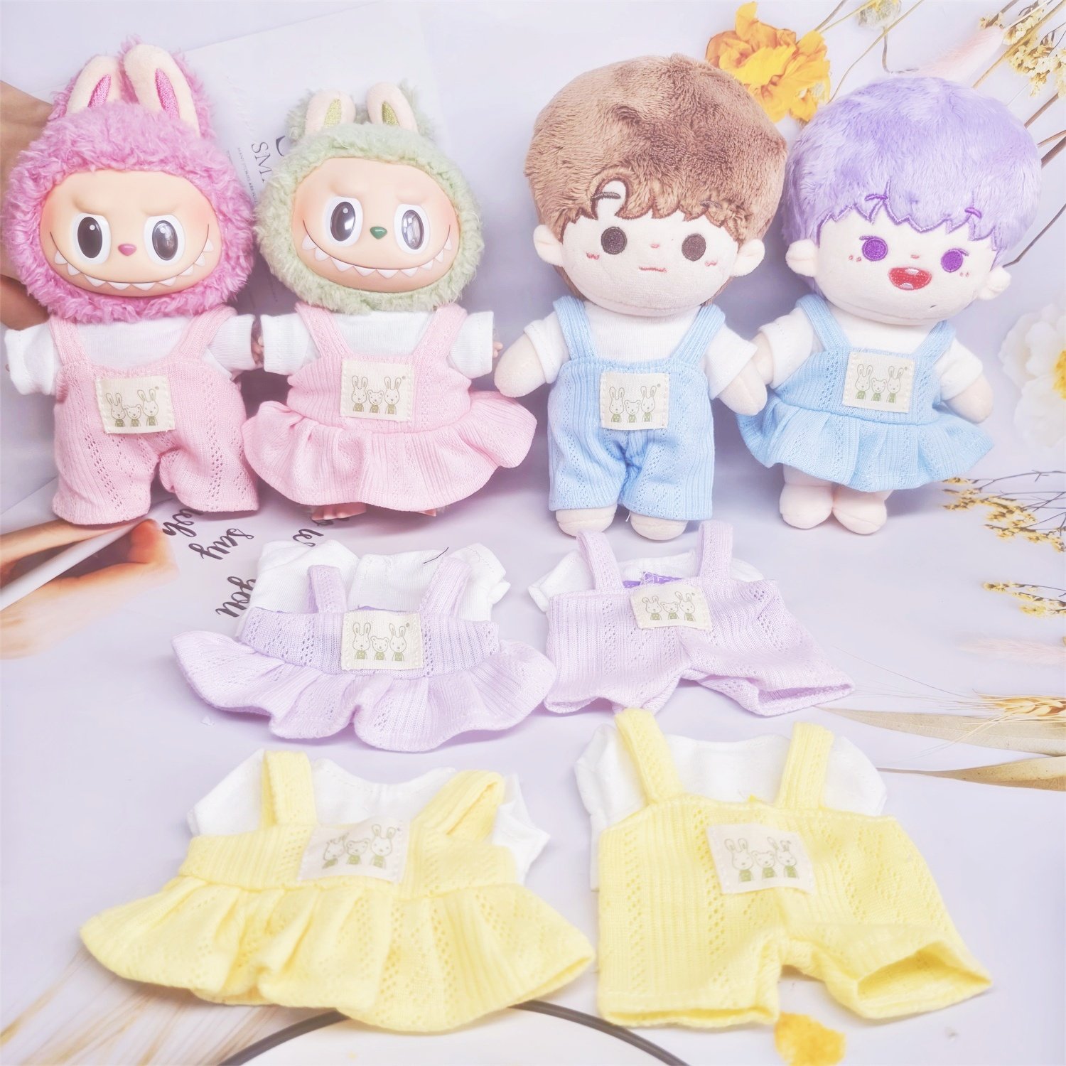 labubu棉花娃娃耳机拉布布衣服灯芯绒提花背带裤毛圈卫衣 T恤着替,玩具/童车/益智/积木/模型,娃娃/配件/着替,淘宝优惠券,粉丝福利购,淘宝优惠卷