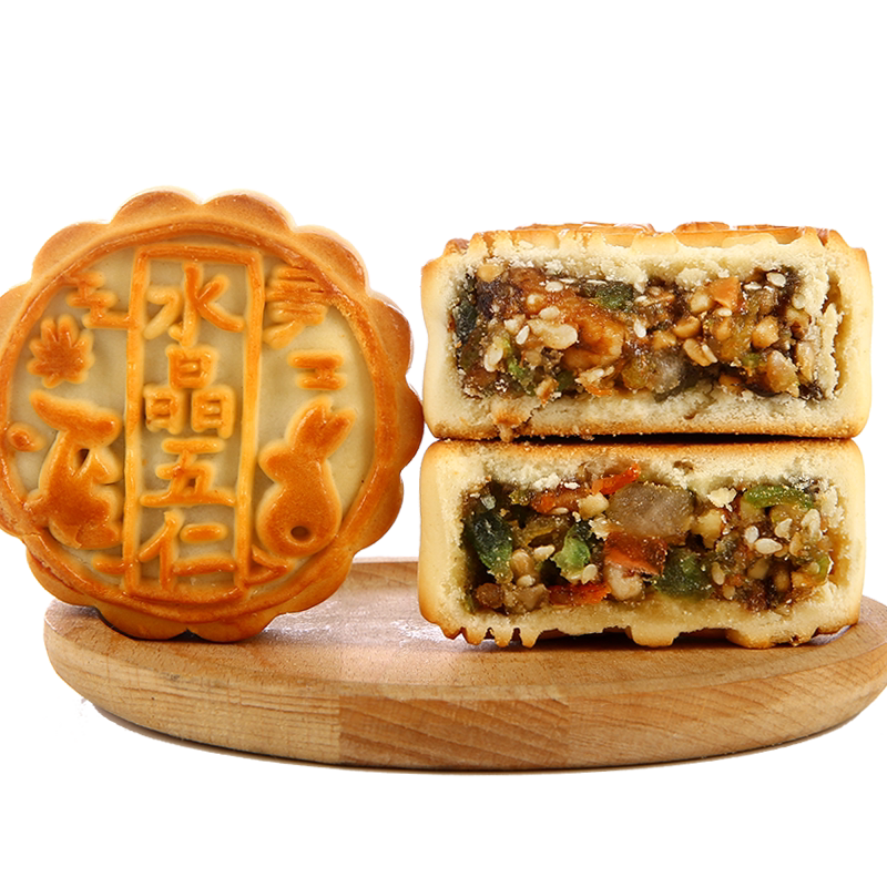 日月坊广式五仁月饼老式传统手工伍仁月饼中秋节糕点心散装多口味
