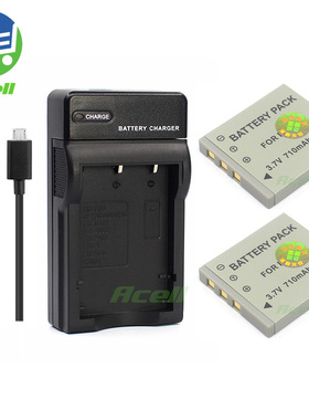 适用于 PENTAX宾得 Optio A30 A40 E65 L20 S4相机电池+USB充电器