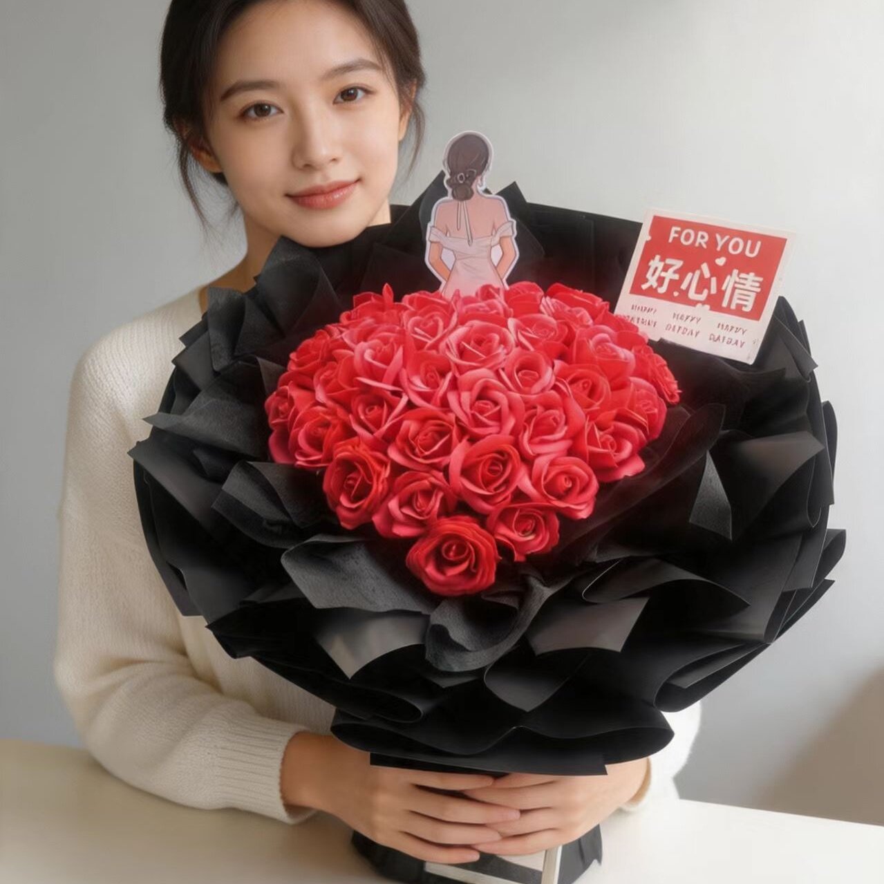 七夕情人节礼物生日求婚表白结婚仿真花