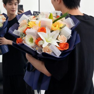 情人节生日退伍仿真香皂玫瑰花成品礼物送男朋友男生爸爸爷爷长辈