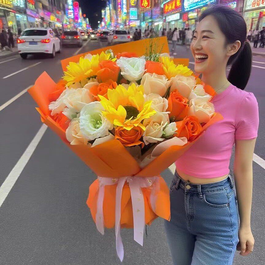 情人节香皂仿真玫瑰永生假花生日永生花