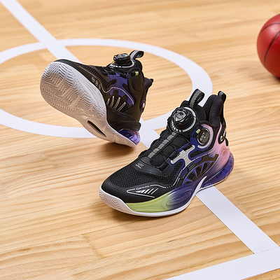 361度童鞋男童旋钮扣篮球鞋2025冬季中大童儿童防滑篮球鞋运动鞋