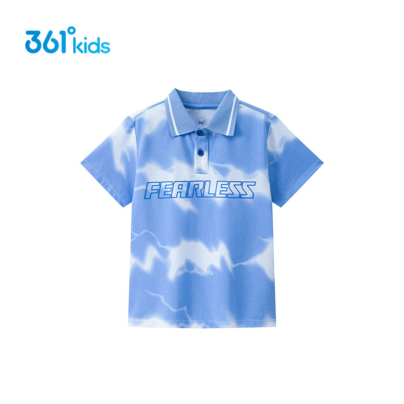 361度童装男童短袖POLO衫2026夏季新款中小童儿童休闲针织翻领T恤