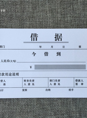 统一标准48k领款单财务用品借据