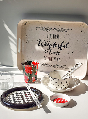 样板间餐桌奶油风家居软装摆件