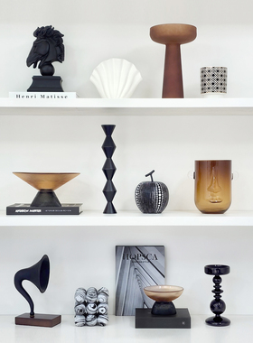 简约现代样板间软装饰品书柜电视柜创意工艺品桌面家居摆件ZH3936