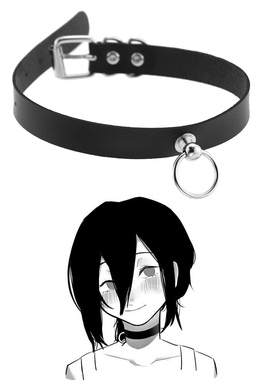 电锯人蕾塞项圈cosplay动漫项链黑色锁骨链原宿简约choker颈带