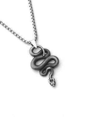 嘻哈男女新款生肖蛇年蛇吊坠凶猛眼睛蛇王项链不锈钢动物饰品