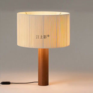 中古风台灯Santa&Col实木复古客厅氛围灯侘寂风中式 卧室床头台灯