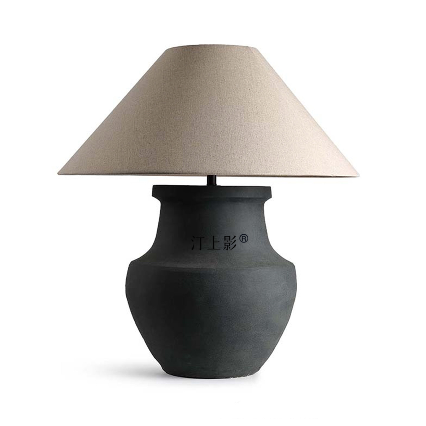 侘寂风陶瓷台灯外贸出口会所高级感美式中式复古大号大堂民宿灯具