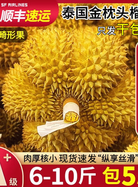 顺丰速运干包A+级榴莲泰国金枕新鲜一整个整箱鲜果包邮带壳水果王