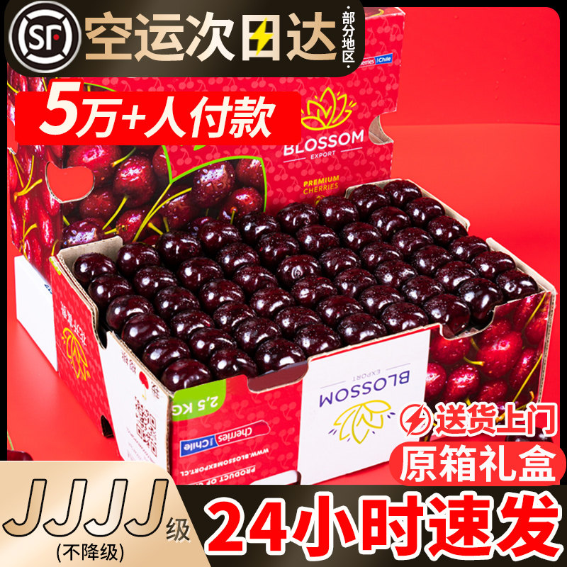 现货智利进口车厘子5斤jjjj大樱桃新鲜水果整箱顺丰4当季3官方甜j