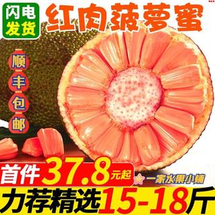 新鲜水果6 越南红肉菠萝蜜一整个进口红心波罗蜜当季 18斤整箱发货