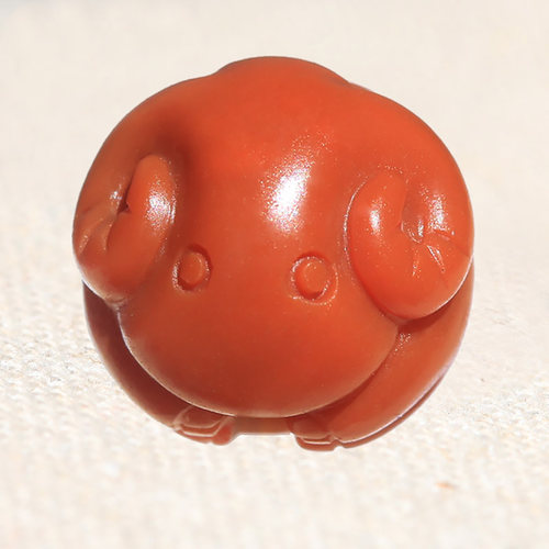 手工雕刻手链珠石上花开吊坠南红