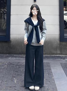 小个子灰色毛衣女秋冬季2025新款高级感超好看的针织衫上衣配披肩