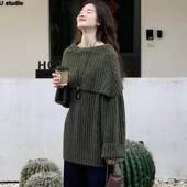 秋冬季 大码 胖MM气质显瘦软糯毛衣女士装 慵懒风宽松别致百搭小上衣