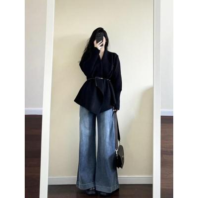 高级感收腰气质针织毛衣外