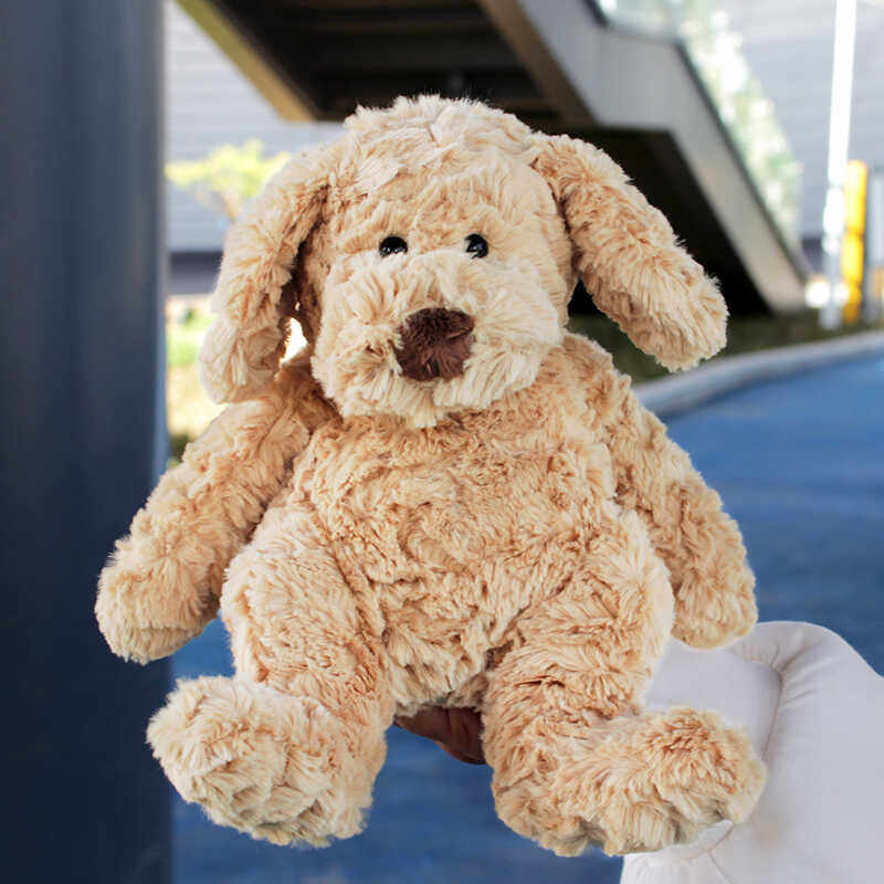 美式复古可爱狗狗毛绒玩具小黄狗公仔安抚陪睡玩偶抱枕儿童礼物