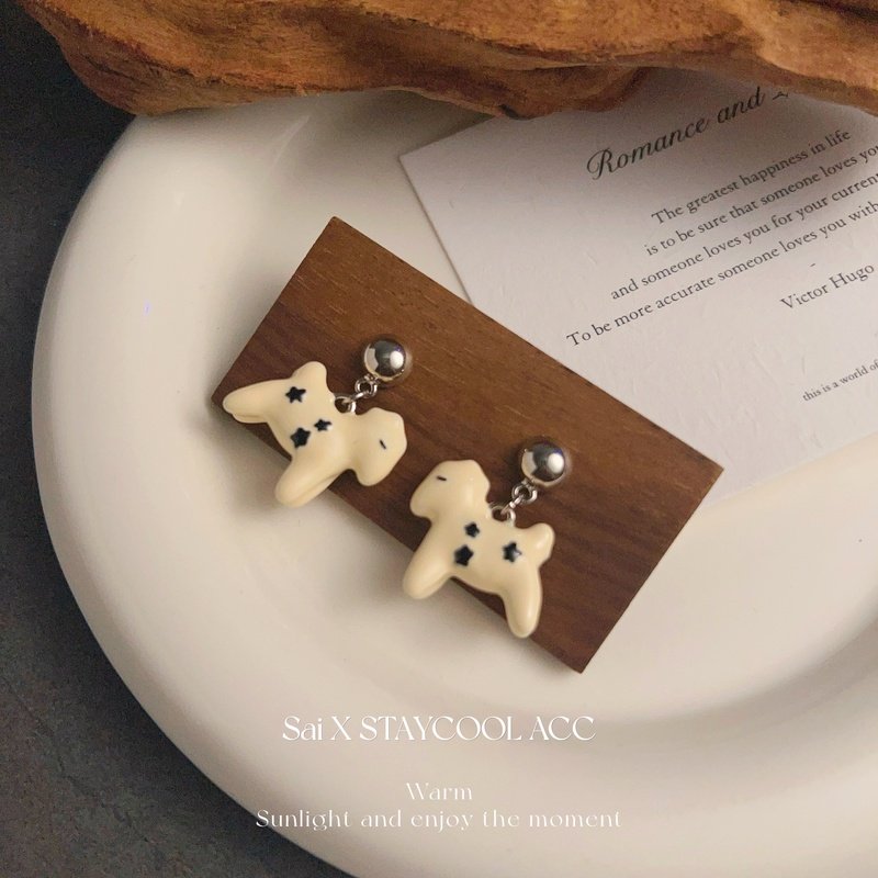 法式复古珐琅小马耳环女士耳钉高级感简约时髦气质轻奢小众可爱,饰品/流行首饰/时尚饰品新,耳钉,淘宝优惠券,粉丝福利购,淘宝优惠卷