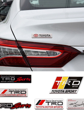 适用于丰田TRD车标 SPORT改装标金属车标TRD车贴汽车标志尾标后标