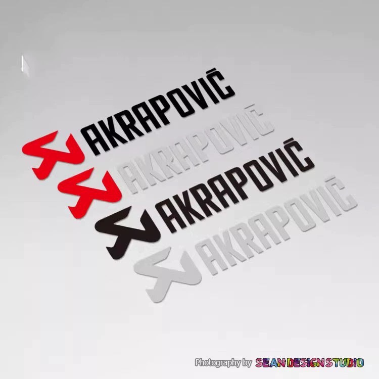 AKRAPOVIC 天蝎 改装排气管 摩托车贴纸  车身防水反光贴