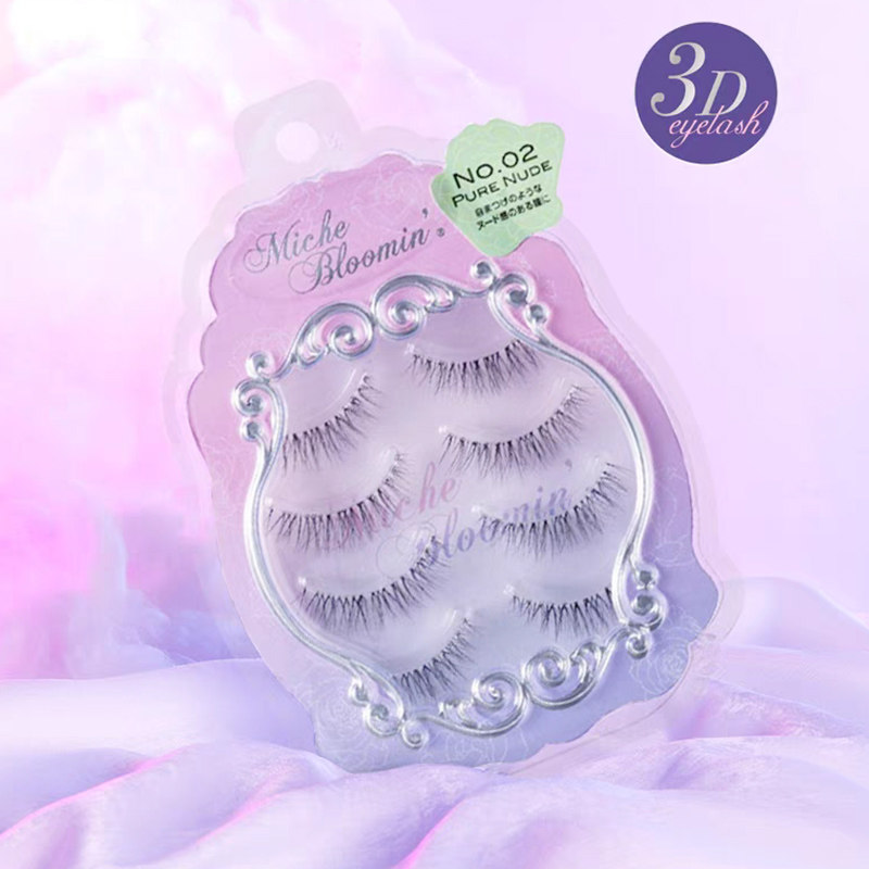 日本MicheBloomin纱荣子假睫毛自然 浓密半截眼尾06 3D#02#034