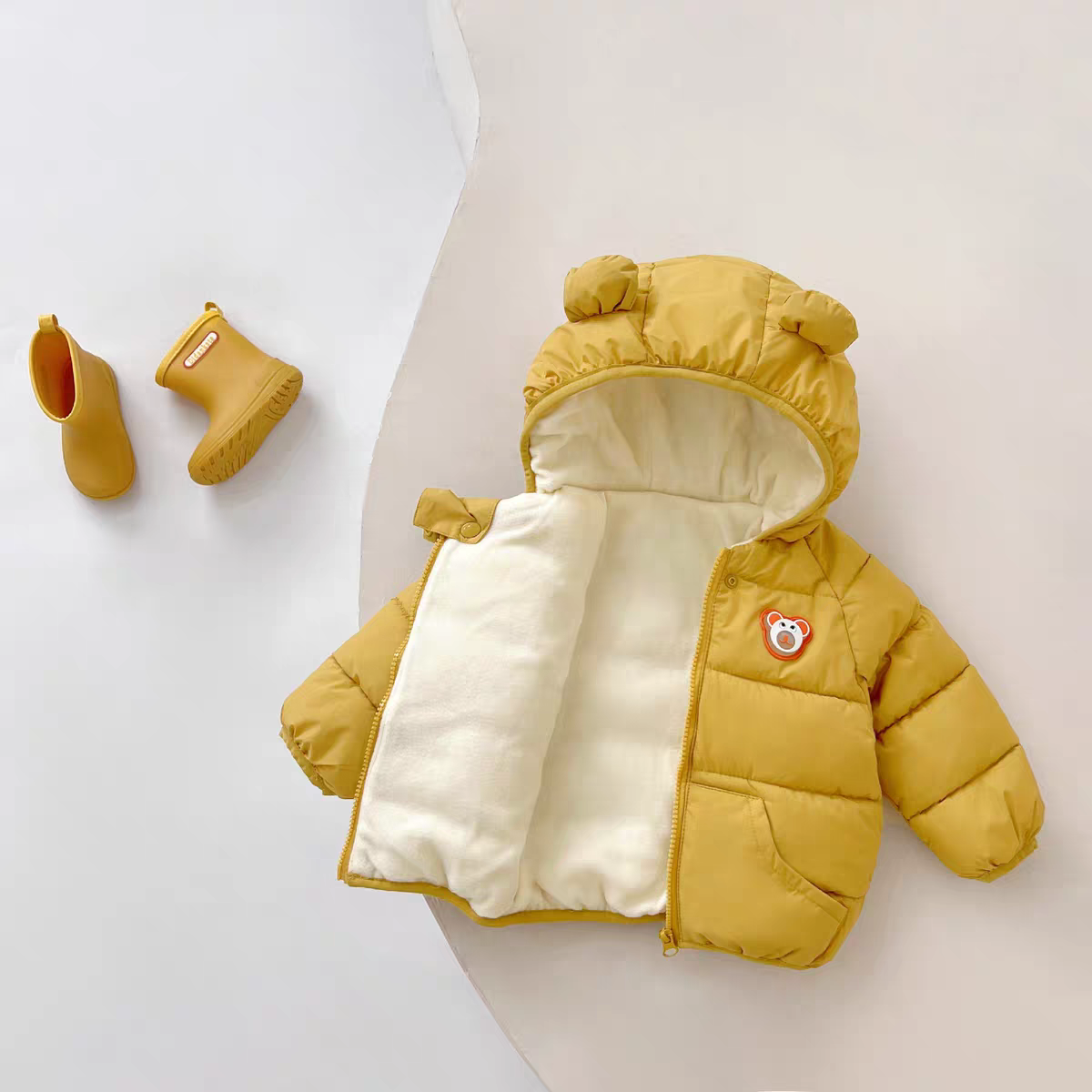 婴儿羽绒服冬季0一1岁女孩外套2加绒加厚款3小童4男宝宝5保暖棉衣