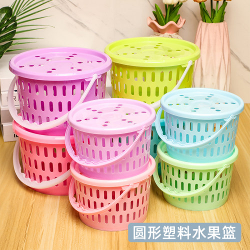 批发塑料带盖采摘桶1斤2斤蓝莓篮