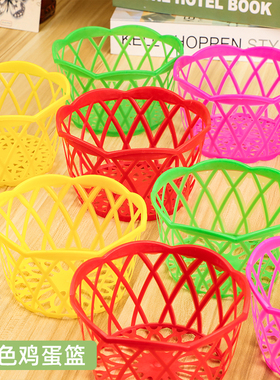 鸡蛋篮子塑料鸡蛋筐土鸡蛋包装篮红色绿色圆形小篓子鸭蛋鹌鹑蛋篮