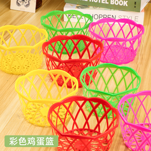 鸡蛋篮子塑料鸡蛋筐土鸡蛋包装篮红色绿色圆形小篓子鸭蛋鹌鹑蛋篮