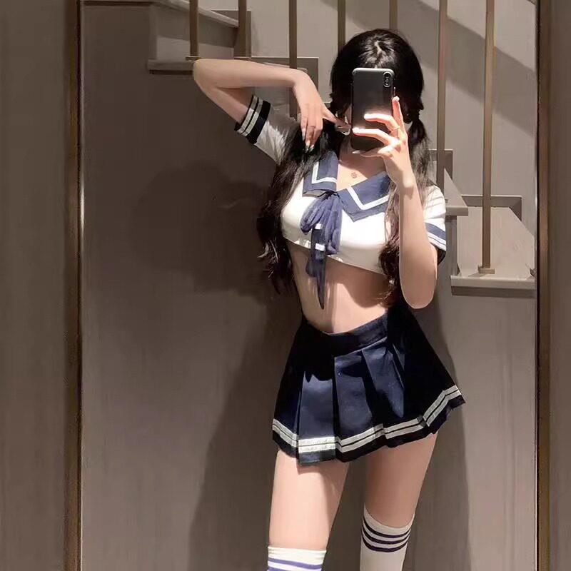 情趣性感纯欲睡衣jk制服套装成人性感房事高级感纯欲超短裙qqny