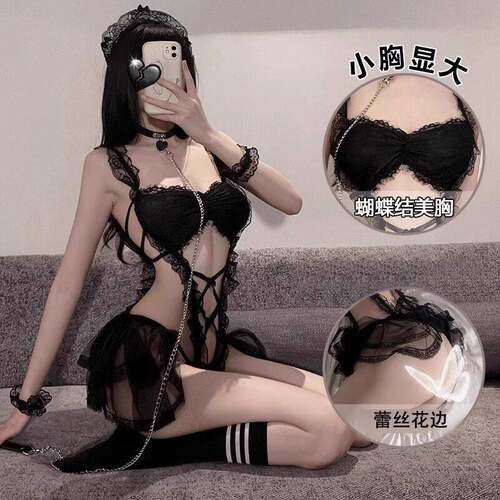 (男友暴击增加300%)大码女仆cos服装情趣性感睡裙高级感睡衣qqny