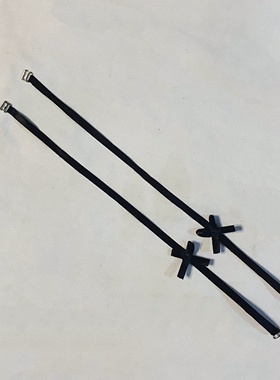 2024夏季新款黑色蝴蝶结可调节性感美背辣妹外穿内衣肩带